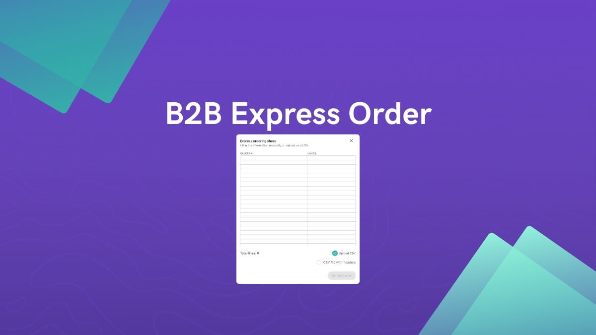 B2B express order 1