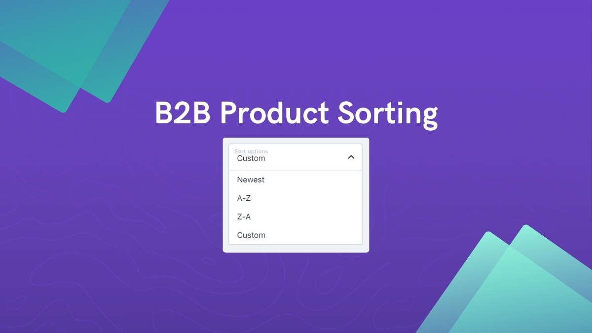 B2B product sorting