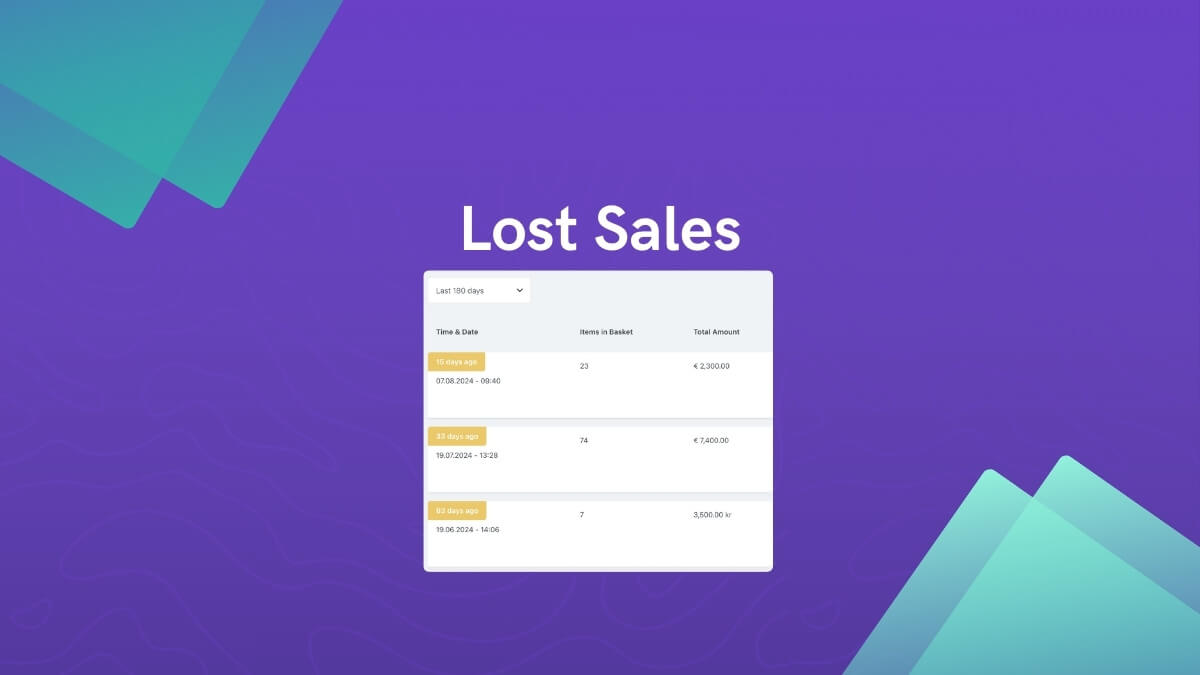 Lost sales feature 1