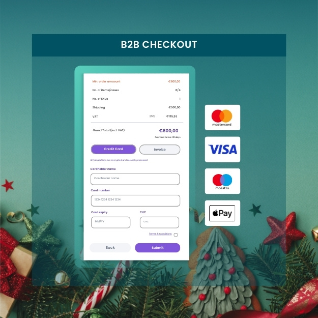 b2b ecommerce checkout christmas