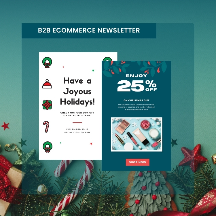 christmas season b2b ecommerce newsletter