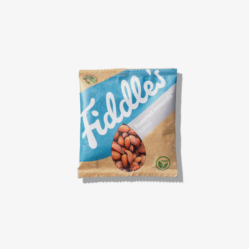 roasted almonds salted 16 gr fiddle s snacks