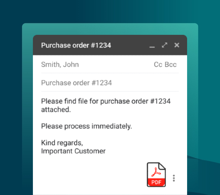 Turn PDFs, emails, text files into clean digital orders 2 order