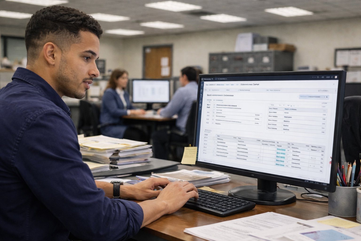 Typing in an order into BC