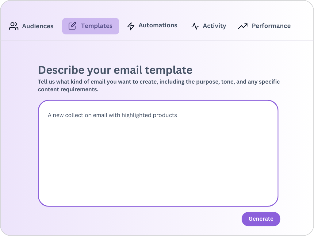 Pulse build an email template